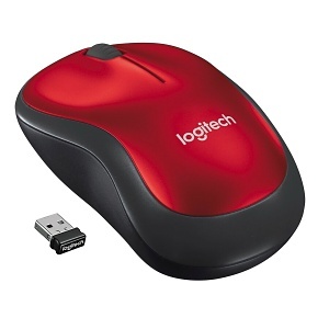 Logitech 910-003635 Wireless Mouse M185, Red