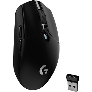 Logitech 910-005280 Wireless Gaming Mouse, High Precision and Ergonomic Design, Black