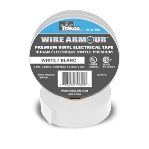 IDEAL 46-35-WHT Electrical Tape, Color Coding Tape, White