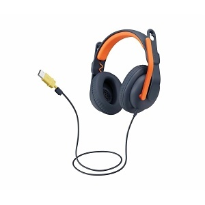Logitech 981-001367 Learn Wired Headset, USB-C, Classic Blue