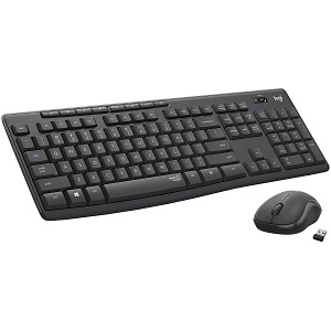 Logitech 920-009782 MK295 Silent Graphite Computer Keyboard & Mouse Kit