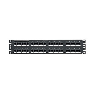 Cat 6A Flat QuickPort Patch Panel, 24-Port, 1RU, 6910G – Leviton