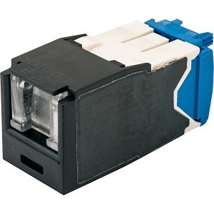 Panduit CJH6X88TGBL CAT6A Spring Shuttered Keystone Jack, TG Style B