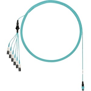 Panduit FXTRP8NUGSNF085 OM3 12-Fiber Round Harness Cable, Plenum, 85'