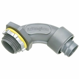 Arlington NMSC9075 3/4" 90 Degree Screw On Non-Metallic Liquid-Tight Conduit Adapter
