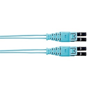 Panduit FZ2ERQ1Q1SNM008 Opti-Core Fiber Optic Patch Cord, OM4 2-Fiber 1.6mm PC OFNR, Push-Pull Duplex LC Connectors