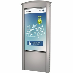 Peerless-AV KOP55XHB-SA Smart City Kiosk with (2) 55" Xtreme High Bright Outdoor Display, Silver