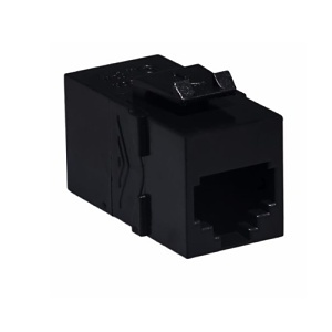 ICC IC107C6TBK Keystone Jack, Cat6 Module Coupler, 10-Pack, Black