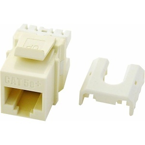 Pass and Seymour WP3476-LA-10 Keystone Insert, Quick-Connect, CAT6 RJ-45 6-Position 6-Conduit Telephone Insert, Bulk 10-Pack, Light Almond