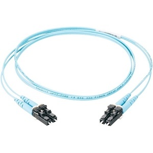 Panduit FX23RSNSNSNM003 Fiber Optic Patch Cable, OM3, 2F, 3mm, PC OFNR Silver Coated Copper DUP Standard