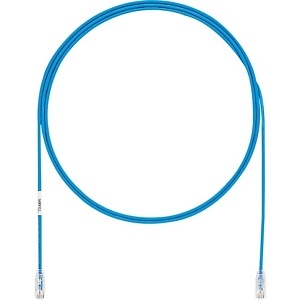 Panduit UTP28X2MBU CAT 6A 28AWG Unshielded Twisted Pair Patch Cord, 10-Pack, CM/Low Smoke Zero Halogen, Blue