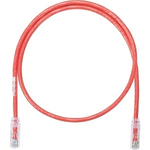 Panduit NK6PC12RDY NetKey CAT6 Cable, 24 AWG UTP Stranded Copper, 12', Red