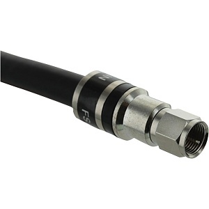 Wilson 951127 Black RG11 Low Loss Coax, F-Male to F-Male, 2'