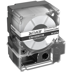 Panduit C261X035Y1M Component Label, MP Cassette, Non-Adhesive Polyester