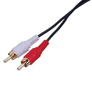 Vanco AG224 2' Gold Plated Dual RCA Male to Male Patch Cable