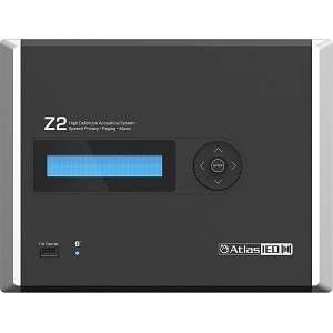 AtlasIED Z2-B Amplificateur, système acoustique HD 2 zones, confidentialité vocale et son