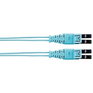 Panduit FX2ERQ1Q1SNM003 Fiber Optic Patch Cord, OM3 2-Fiber 1.6mm PC OFNR Push-Pull Line Card1/Push-Pull, 3m