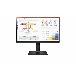 LG Pro 24BP75Q-B 23.8" IPS QHD Monitor with HDR10, USB Type-C Port, AMD FreeSync, Reader Mode, and Flicker Safe