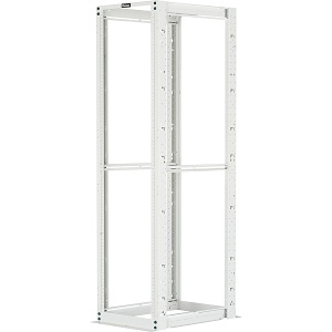 Panduit R4P36CNWH 36" Deep 4 Post Rack with Cage Nuts, White