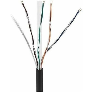 ADI PRO 0E-CMR6BKR CAT6 23/4 Solid BC Cable, Unshielded UTP, Riser CMR, FT4, 1000' (304.8m) Express Box, Black