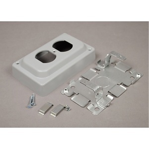 Wiremold 1546B 1500 Series Overfloor Raceway Duplex Receptacle Box