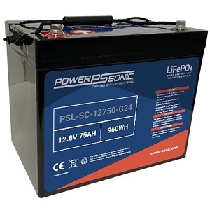 Power Sonic PDC-121000 PDC Series 12V DC, 100Ah Deep Cycle Rechargeable SLA  Battery, Terminals