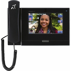 Aiphone IX-MV7-HB-L 7" Color Touchscreen IP Master Station with T-Coil Hearing Aid Supported Handset, Black