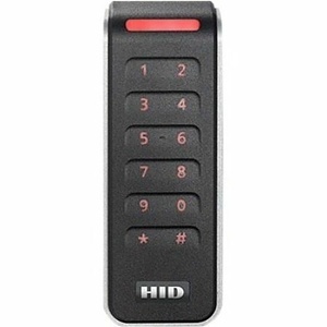 HID 20KNKS-00-001TCX Signo 20K Mullion Keypad Reader, Standard Profile, Bluetooth, 32-Bit Wiegand, Pigtail, Black with Silver Trim