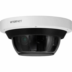 Hanwha PNM-9085RQZ1/KUS Series x 5MP Multi-Directional PTRZ IP Camera, 4.13-9.4mm Motorized Varifocal Lens, White, TAA Compliant