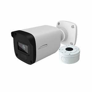 Speco H2LB1 2MP HD-TVI Bullet Camera with White Light Intensifier and Junction Box, 2.8mm Fixed Lens, White