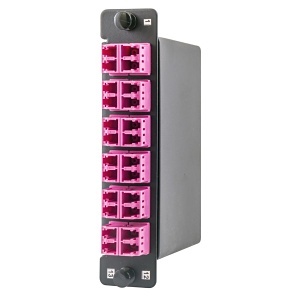 Hubbell OCLCD50G4CVI Cassette Fiber, LCD to 2MPO, OM4, 24-Fiber, Type C, Aqua