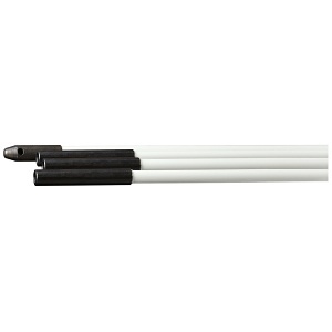 Dottie QS2512X4 Cable Tie and Strap, 1/4" 12' White Rod with Eye and Hook