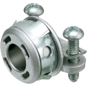 Arlington 8400ST Zinc Die-Cast, 1/2" Knockout 2-Screw Cable Connector for Steel and Aluminum Jacketed Cables.