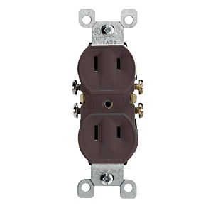 Leviton 223 Duplex Receptacle, Brown