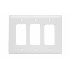 Pass & Seymour TPJ263W Decorator Openings, 3-Gang, White