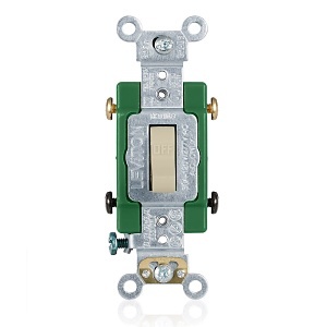 Leviton 3032-2I 30A Toggle Switch, Double-Pole, Quiet Switch, Extra Heavy Duty Spec Grade