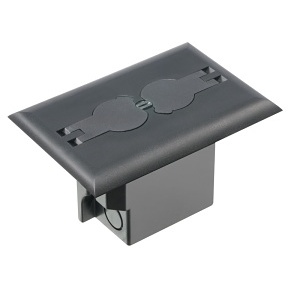 Arlington FLBRF101BL Retro Floor Box Flip Cover, Black