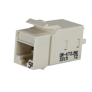 Ortronics KT2J5E Keystone Jack, Cat5E Jack, Fogwht