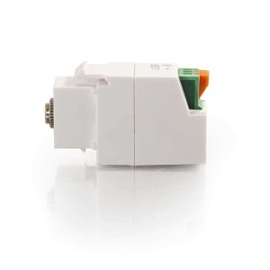 C2G CG37036 3.5mm 3-Conductor Keystone Adapter, White