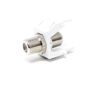 Dynacom 10600-F1G-WH Keystone Jack, F-Style Coupler, 1-GHz, White