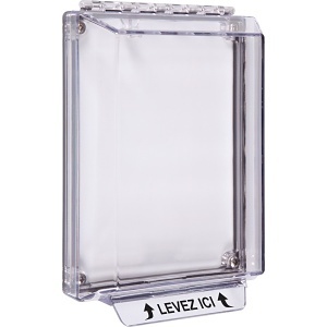 STI-14000NC/FRE Universal Stopper Flush Mount Housing, No Horn, French Label, Clear
