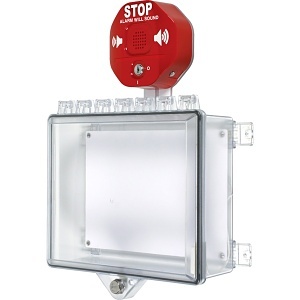 STI 7522 Polycarbonate Enclosure with Audible Siren Alarm and Key Lock