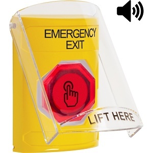 STI SS22A6EX-EN Stopper Station Indoor Only Flush or Surface with Horn Momentary, Yellow, Red Lens