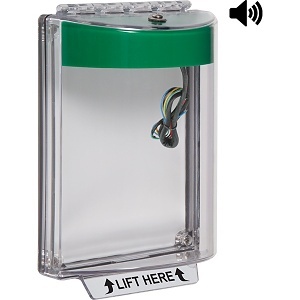 STI 13030NG Universal Stopper with Horn and Relay Flush Mount, No Label Included, Green