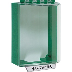 STI 13200NG Universal Stopper without Horn Housing Surface Mount, No Label Included, Green