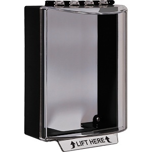 STI 13200NK Universal Stopper without Horn Housing Surface Mount, No Label Included, Black