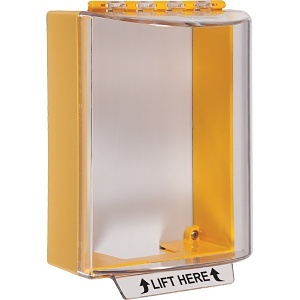 STI 13200NY Universal Stopper without Horn Housing Surface Mount, No Label Included, Yellow