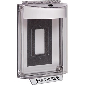 STI 13310NW Universal Stopper without Horn Enclosed Flush Back Box, No Label Included, White