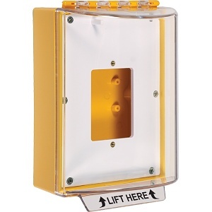 STI 13500NY Universal Stopper without Horn Housing, Enclosed Back Box, Open Mounting Plate, No Label, Yellow