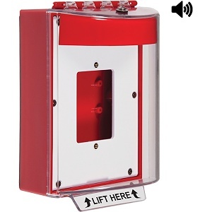STI 13520NR Universal Stopper with Horn Enclosed Back Box Open Mounting Plate No Label Included